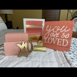 Melon/Pink Office Decor